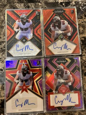 2023 Wild Card Auto Mania Cody Mauch Lot!! 4 Autos!!!    