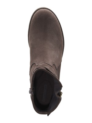 

Женские кожаные ботильоны CLARKS с серым ремешком Merana Amber с круглым носком на блочном каблуке 6,5 м, Серый, 26137234