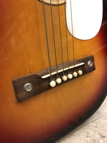 Vintage Global Acoustic Guitar for parts or repair