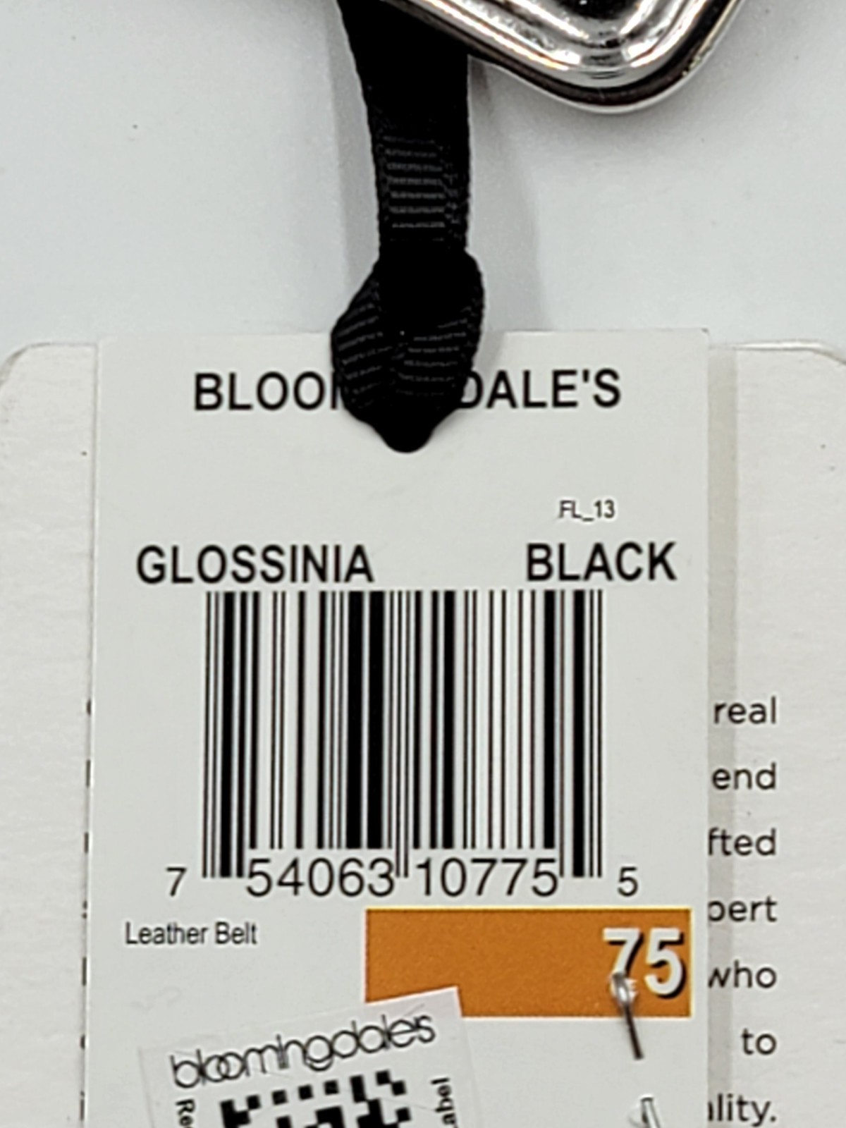 GAVAZZENI Glossinia Leather Belt Women's 75 Black Square Buckle Adjustable - Picture 11 of 11