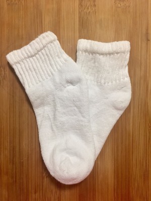 Gildan Boys Socks Ankle White Size 9  25 Single Pair New