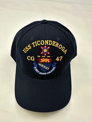 USS Ticonderoga CG 47 Logo The Corps US Navy Baseball Cap Hat One Size
