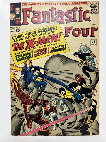 MARVELコミック セット FANTASTIC FOUR #28: FIRST X-MEN CROSSOVER-SILVER AGE-1964 | eBay