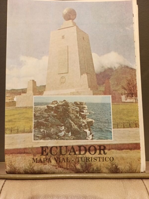 Map Ecuador Mapa Vial Turistico 1989