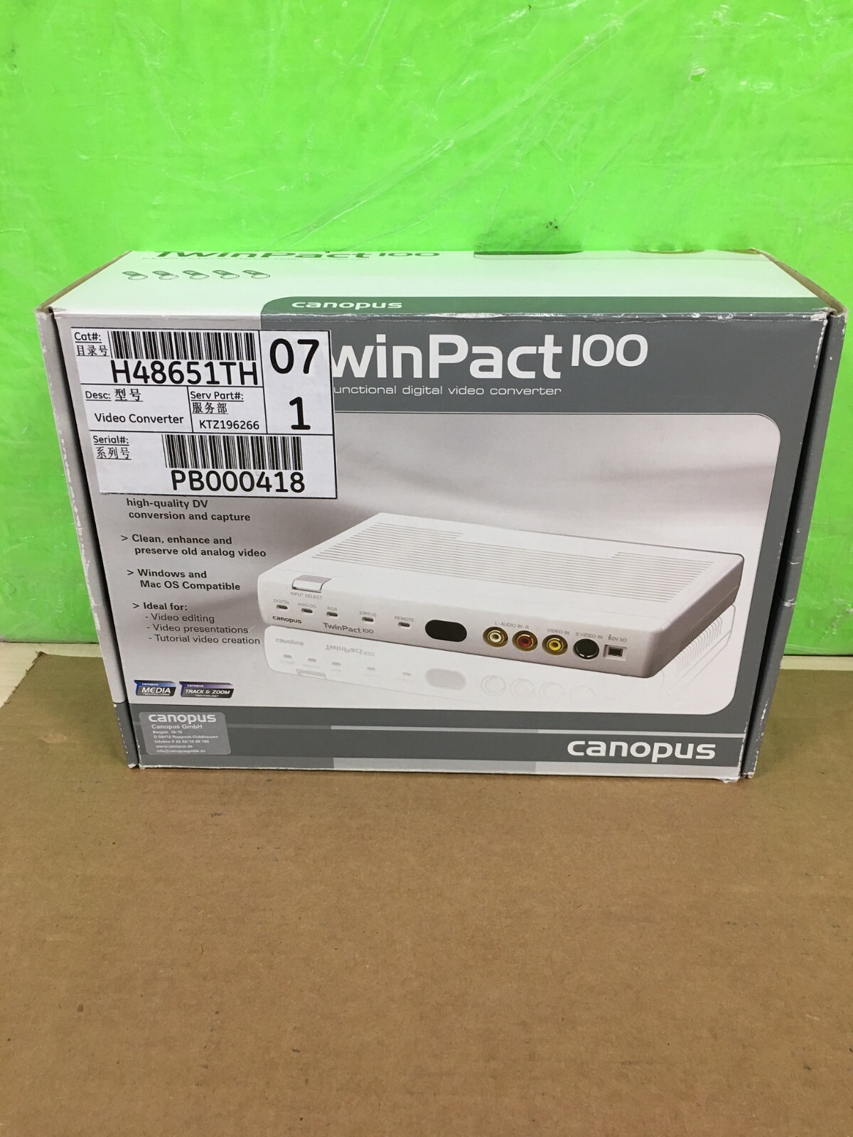 その他 canopus ADVC-100 Advanced DV Converter Canopus ADVC-100 Advanced DV Converter Non-linear editing