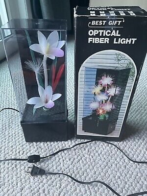 Vintage Best Gift Fiber Optic Flower Lamp Color Changing Light & Music Box w/Box