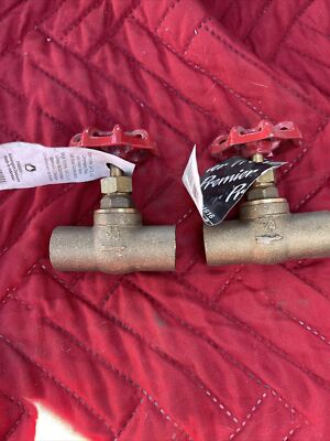 NEW PREMIER 101616 3/4'' C X C BRASS COMPRESSION STOP & WASTE VALVE. LOT OF 2