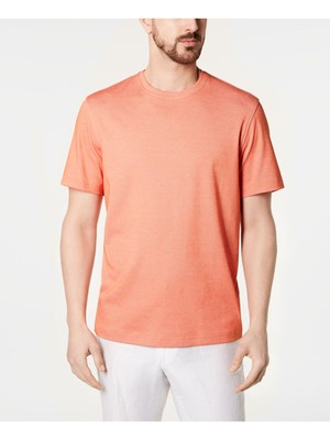 

TASSO ELBA Мужская оранжевая футболка классического кроя с короткими рукавами, Оранжевый, 100017725