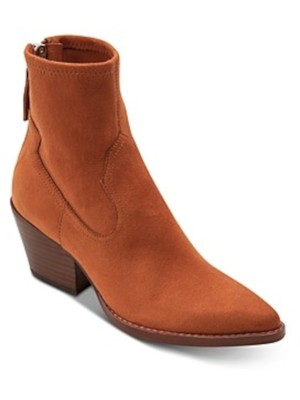 

Коричневые женские ботильоны на молнии с острым носком на блочном каблуке DOLCE VITA, Коричневый, SHANTA