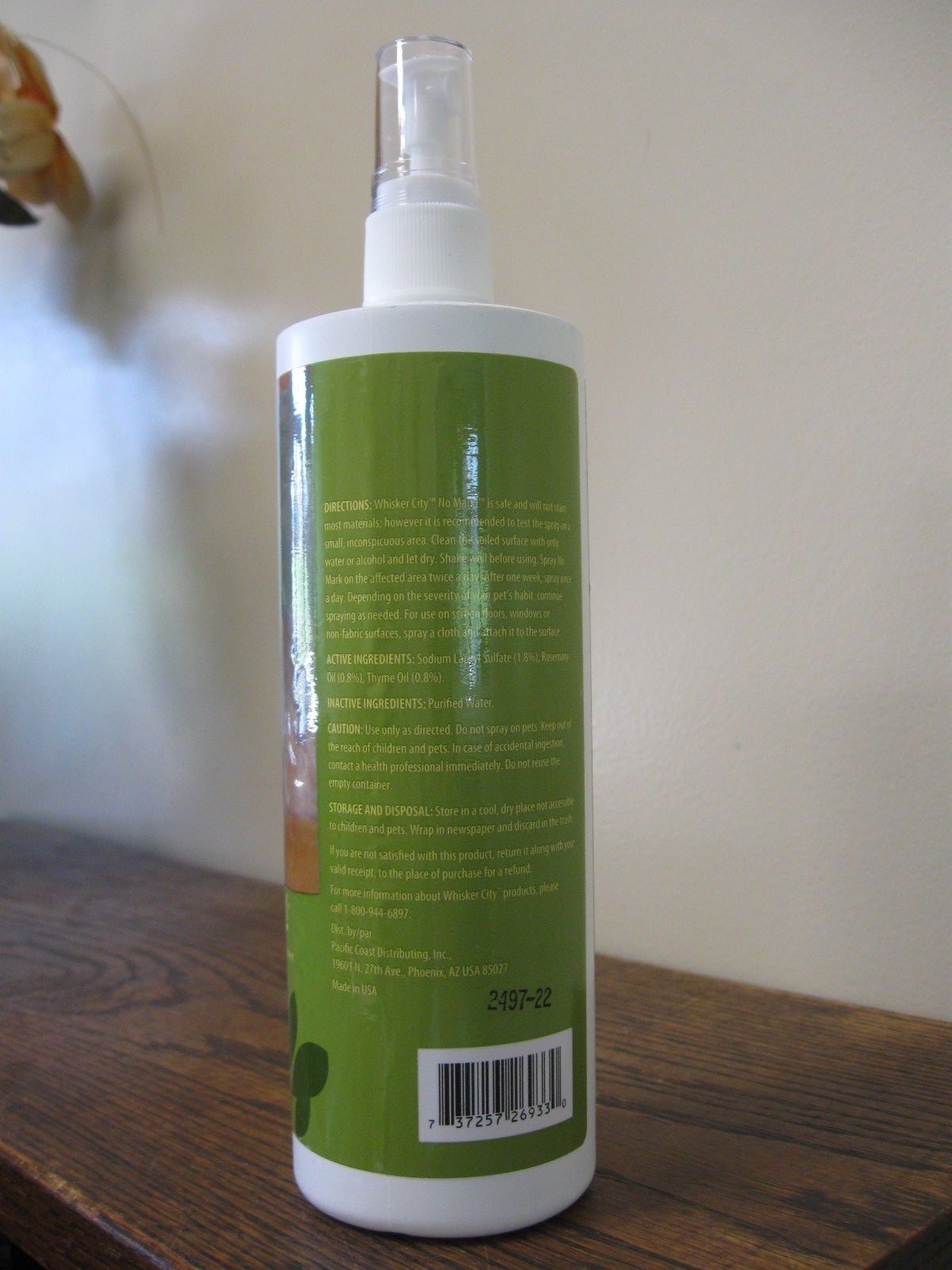 New! Whisker City No Mark Cat Deterrent 16 oz