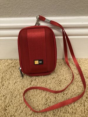 Case Logic Universal Camera Red Case Durable Hardshell Glam Series Soft Cushion 