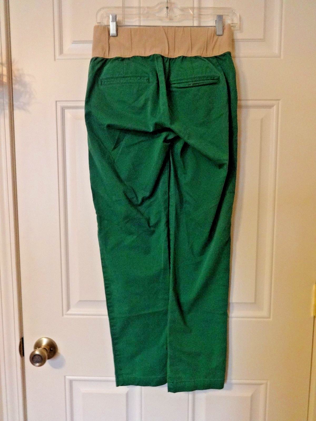 Khakis by Gap Maternity Capri Pants Shorts Broken In Straight Green Size 4