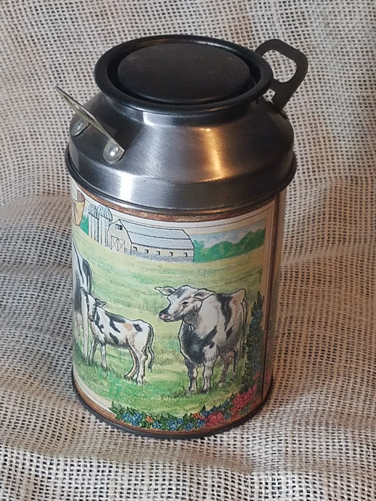 VINTAGE DAIRY FRESH MILK CAN COLLECTORS TIN CANNISTER 6
