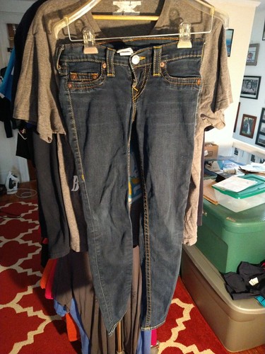 Vintage True Religion Ladies Jeans Made In USA 26 dark Blue