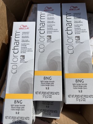 (12x) WELLA PERMANENT HAIR COLOR Light Beige Blonde 8NG Charm Dye SALON HAIR