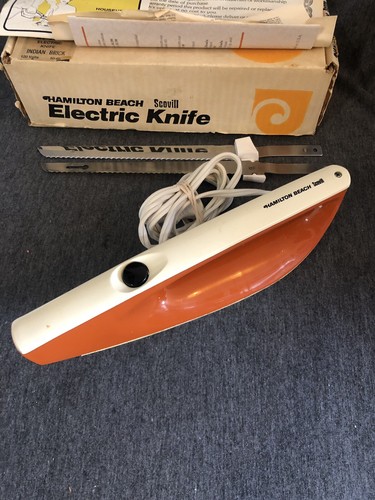 Vintage Minty Hamilton Beach Model 279-IB Electric Knife Indian Brick color