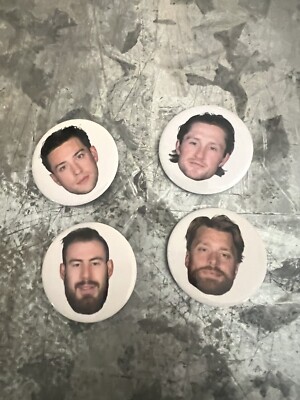 Seattle Kraken Player Pin Back Buttons Set of 4 Jared McCann Vince Dunn