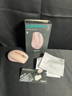 Logitech MX Anywhere 3S Pink Wireless Bluetooth Compact Performance Mouse