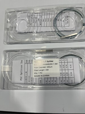 1x4 PLC Fiber Optic Splitter, 1.5 Meter, No Connectors, 10 Units Per Pack