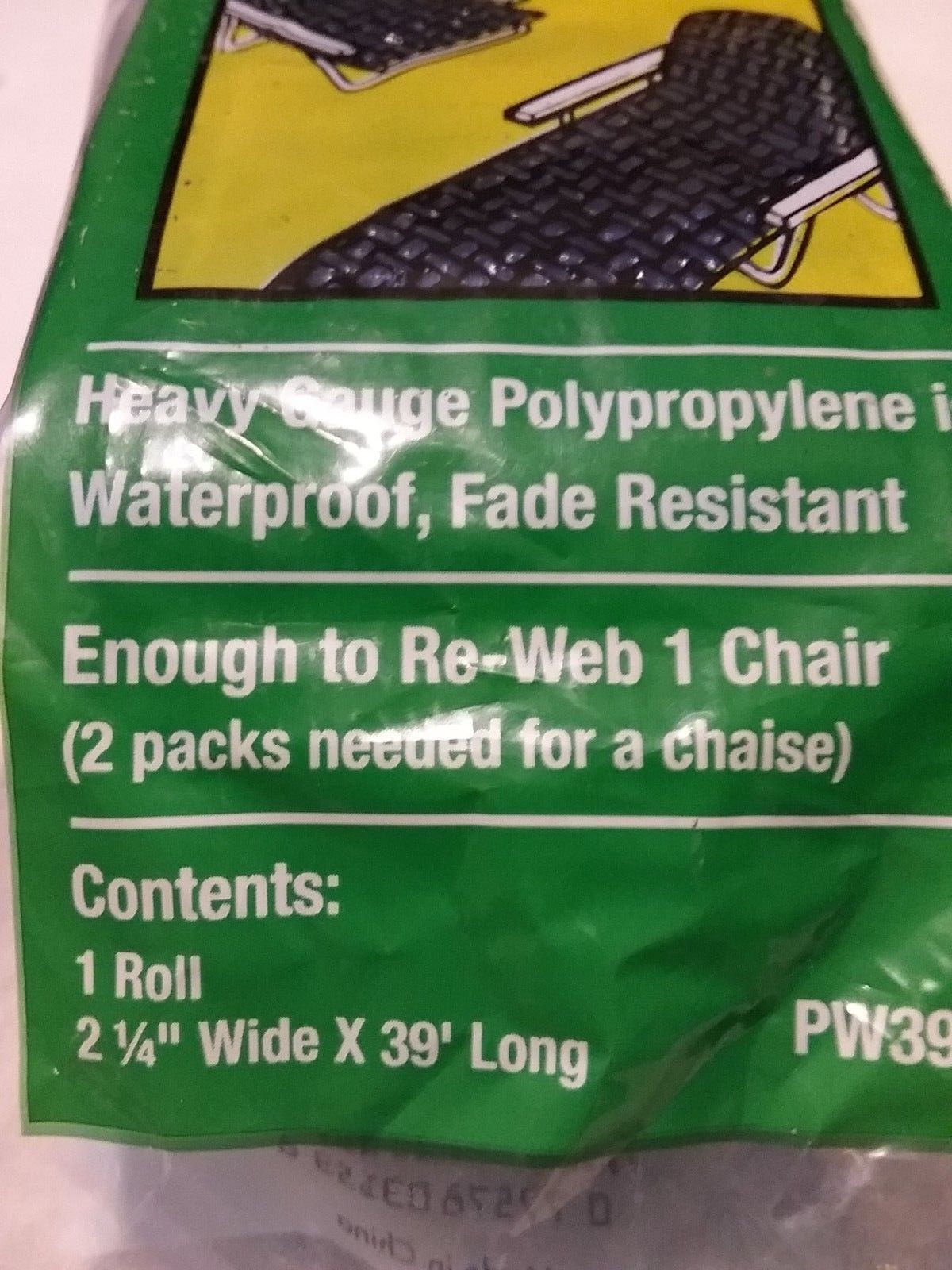 TWO BLUE FROST KING PW39B 2-1/4 x 39' Polypropylene Lawn Furniture Re-Webbing