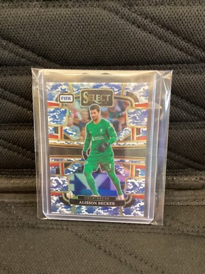23-24 Panini Select FIFA Alisson Becker Liverpool FC Blue Camou 2/99 Terrace
