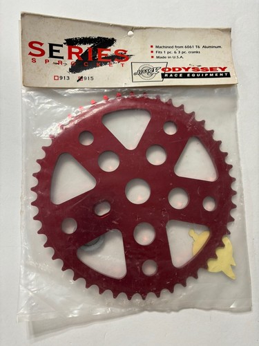 ODYSSEY CHAIN WHEEL SPROCKET 46T BMX RED Z915 NOS OLD SCHOOL
