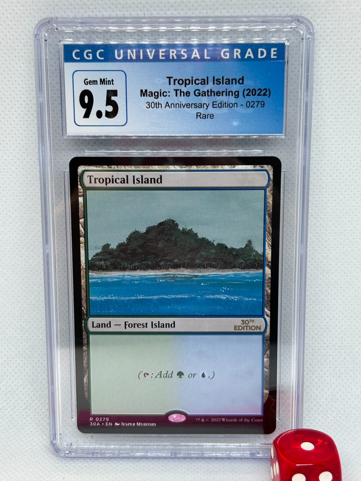 Tropical Island 30th Anniversary MtG Magic Not Retro Graded