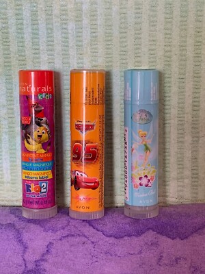 Avon Naturals Kids Lip Balm -CHOOSE 1-Disney Cars-Fairy Tinker Bell-Rio 2-Mango