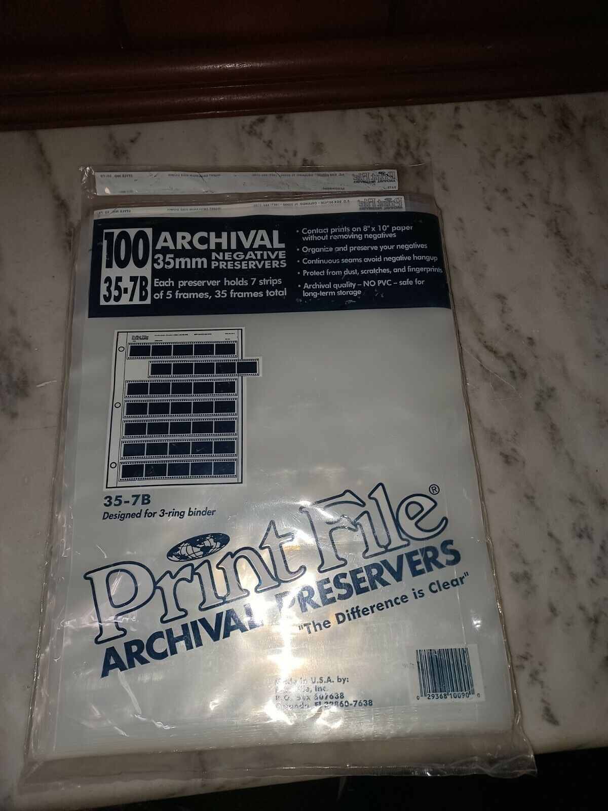 Print File 35-7B Archival Preservers for 35mm Negatives Open Pack 90+