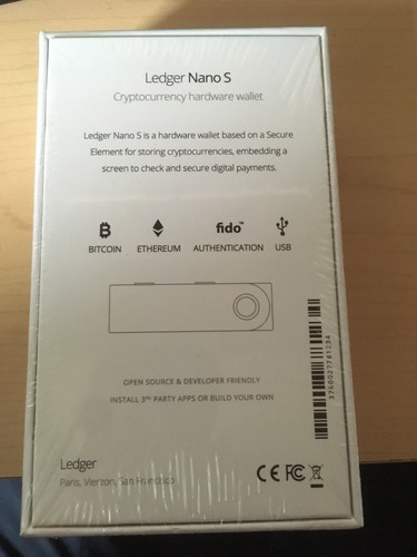 Ledger Nano S - Cryptocurrency Hardware Wallet Authentic Factory Sealed Bitcoin