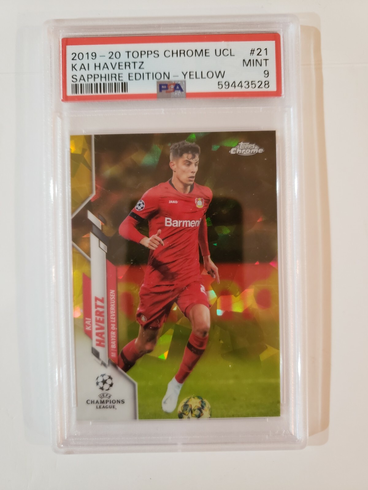 2019 Topps Chrome UEFA UCL Sapphire Yellow Refractor Kai 2019 Topps Chrome UEFA UCL Sapphire Yellow Refractor Kai