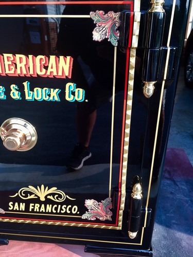 Free Shipping.. Antique Halls floor safe in Restored condition. Awesome Colors!