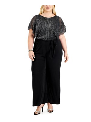 

Женский черный комбинезон с широкими штанинами CONNECTED APPAREL Plus
