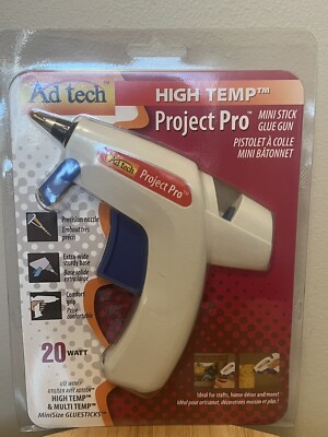 Ad Tech Project Pro High Temp Mini Stick Hot Glue Gun Precision White 6ft Cord