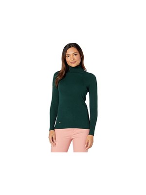 

RALPH LAUREN Женский зеленый ребристый свитер с высоким воротником и длинными рукавами