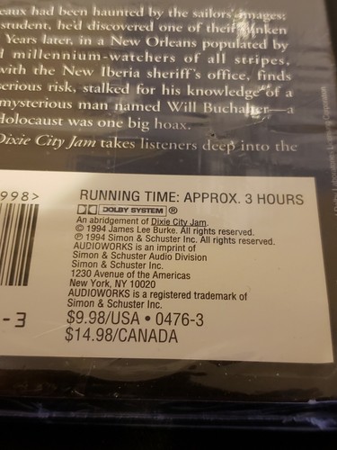 Dixie City Jam (Dave Robicheaux Mysteries AUDIO BOOK 2 Cassettes James Lee Burke