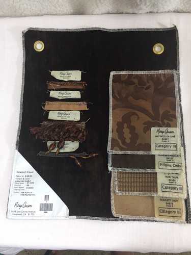 MARGE CARSON FABRIC DRAPERY UPHOLSTERY SAMPLE PATTERN/COLOR DRAKKAR SABLE LINEN