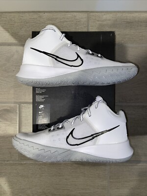Size 10- Nike Kyrie Flytrap 4 White Metallic Silver Basketball Shoes CT1972-100