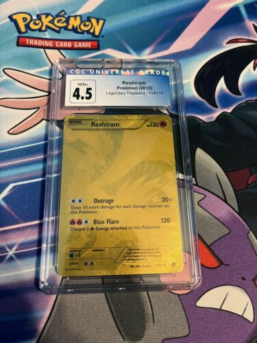 Reshiram 114/113 Legendary Treasures Pokémon Gold Card CGC Reshiram 114/113 Legendary Treasures Pokémon Gold Card CGC