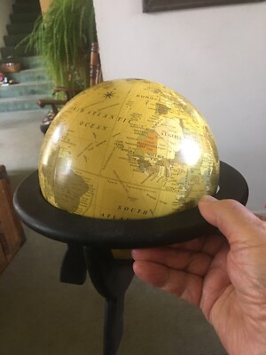 UNIQUE World 8'' Globe In Wood  Stand  - GLOBE IS REMOVABLE