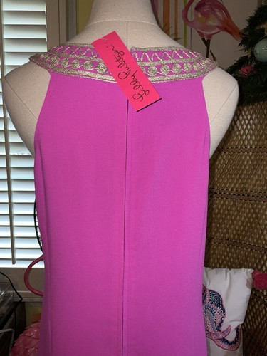 Pre-owned Lilly Pulitzer Sandrah Maxi Dress Wild Fuchsia ? $298 Size 4