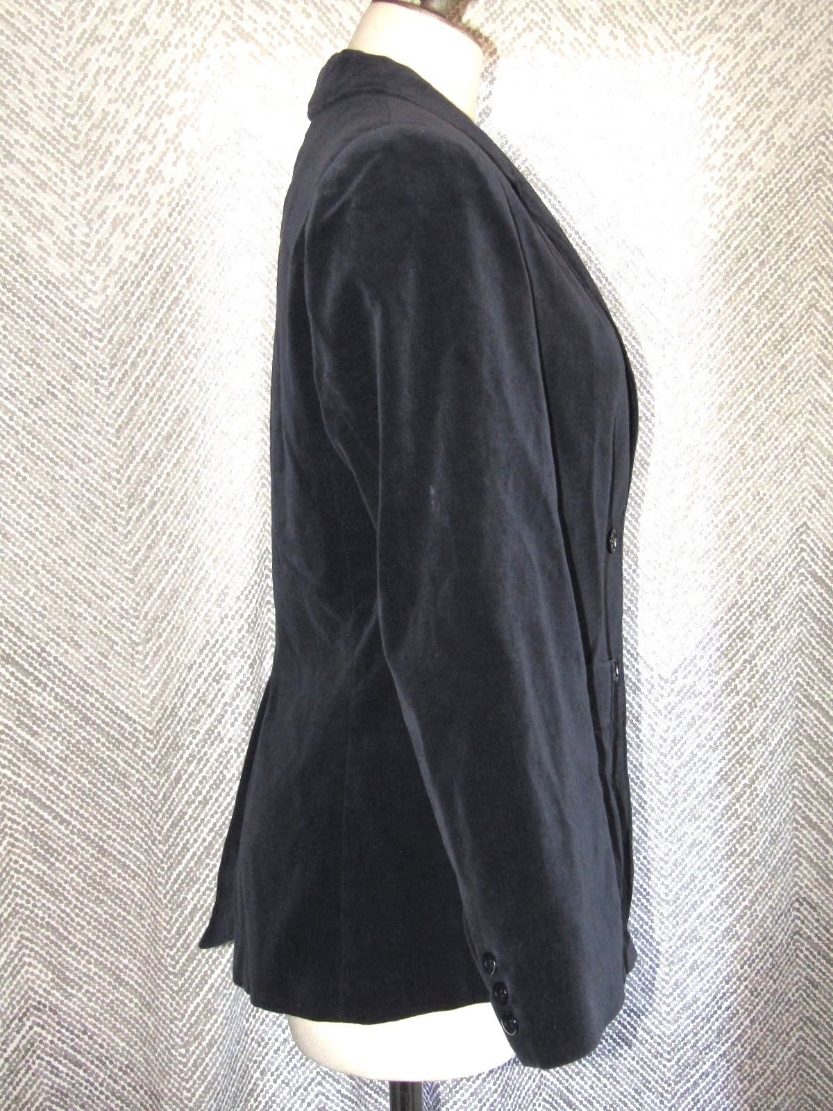 Vintage TR Bentley Womens Velvet Blazer Size 12 Suit Jacket Royal Blue JAPAN