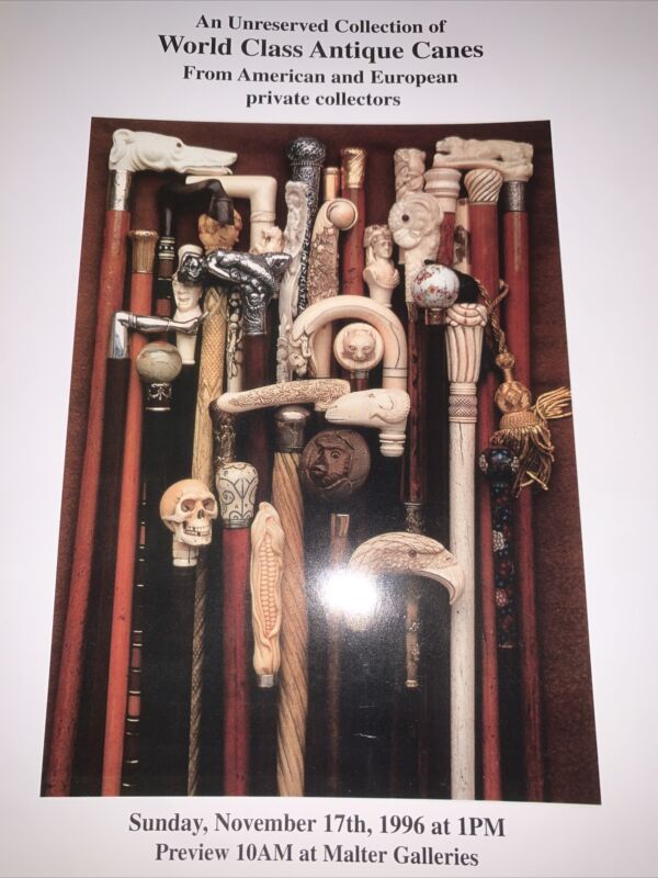 And Unreserved Collection Of World-Class Antique Canes, #1￼