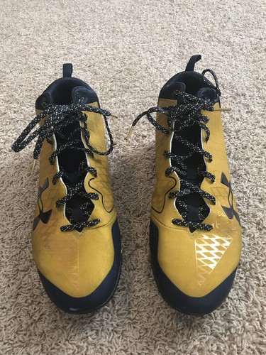 Notre Dame Irish Football Under Armour Team Issued 2017 Cleats Used Size 14 ND