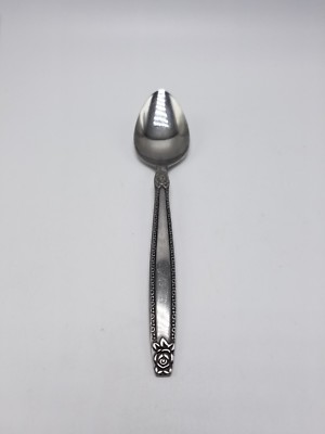 Nasco 'Rose Border'' 7 Inch Stainless Place Spoon (National Stainless)