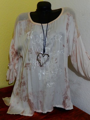 Neu süsse Bluse Blusenhemd 3842 Batiklook Shirtbluse Tunika Damen Oversize Hemd