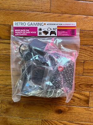 Raspberry Pi Accessory Kit Atari retro gaming  brand new in box pi 4 woodgrain 
