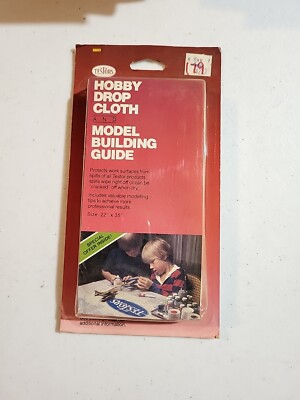 Vtg 1983 Hobby Drop Cloth Authentic Testors w/ Building Guide Model #8803 Sealed