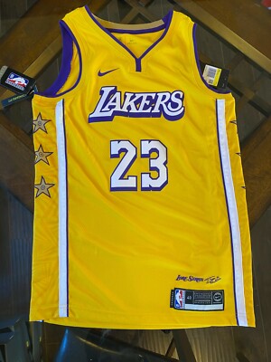 NWT Lebron James Swingman Lakers Jersey City Edition Lore AV4646-729 Small 40