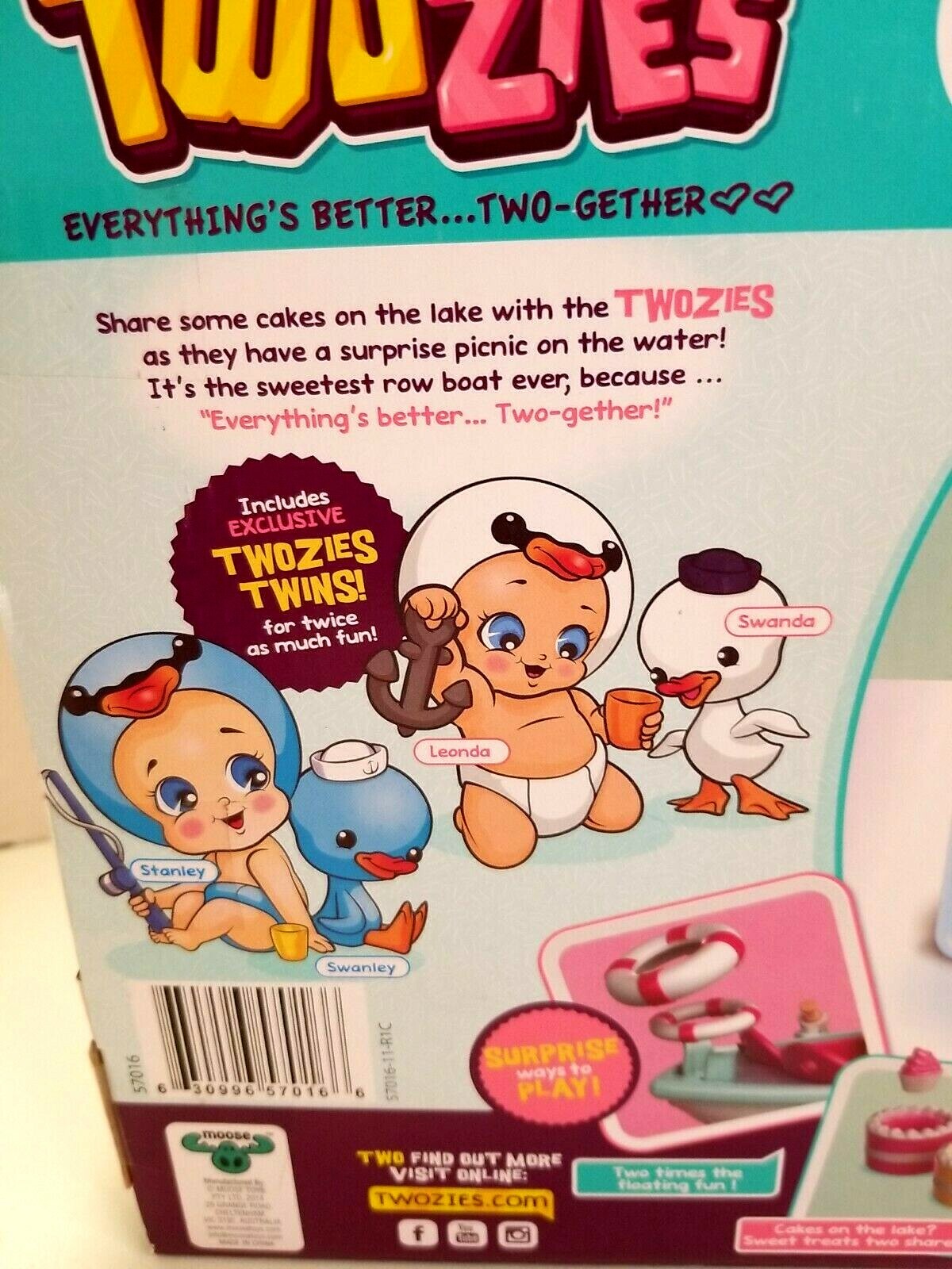 New In Box Twozies Dolls With Pet Friends and Row Boat Shadow Box Kit
